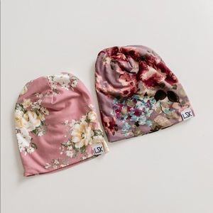2 floral beanies by Love Squared Kids size 3-12mo